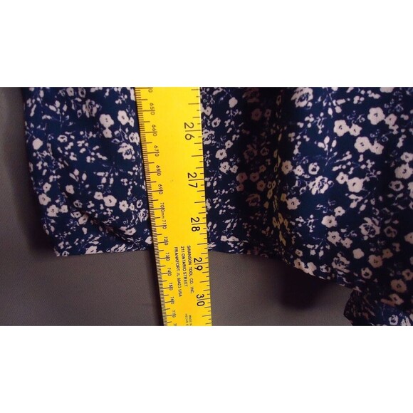 Arizona Jean Co Romper Women's Size XS Navy Blue White Floral Print - Picture 9 of 11